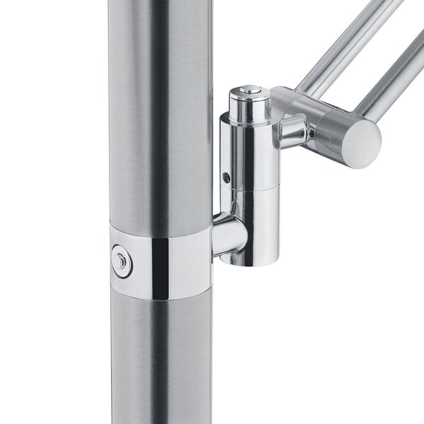 Hell Findus LED Stehleuchte 4-fach Warmweiss Dimmbar 182cm Nickel 60483/2-92