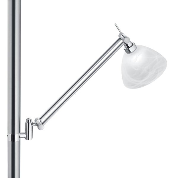 Hell Findus LED Stehleuchte 4-fach Warmweiss Dimmbar 182cm Nickel 60483/2-92