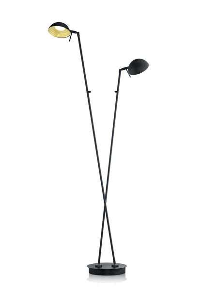 Hell Samy LED Stehleuchte Warmweiss Dimmbar 130cm Kugelgelenk Schwarz 60491/2-06