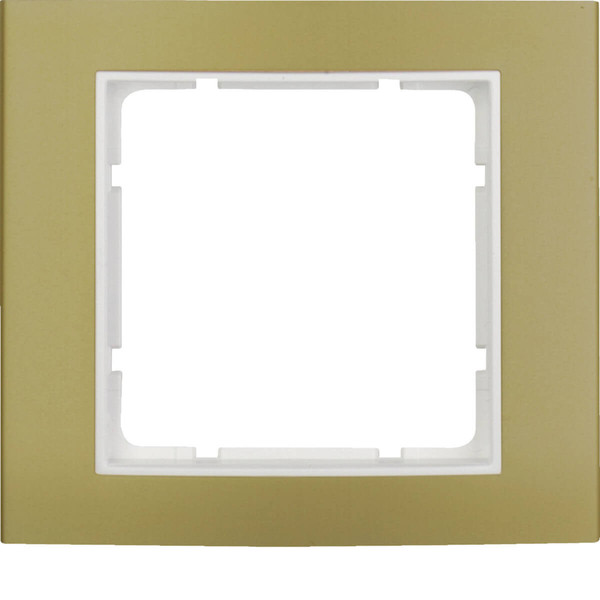 Berker 10113046 Rahmen 1fach B.3 Alu. gold/polarweiß