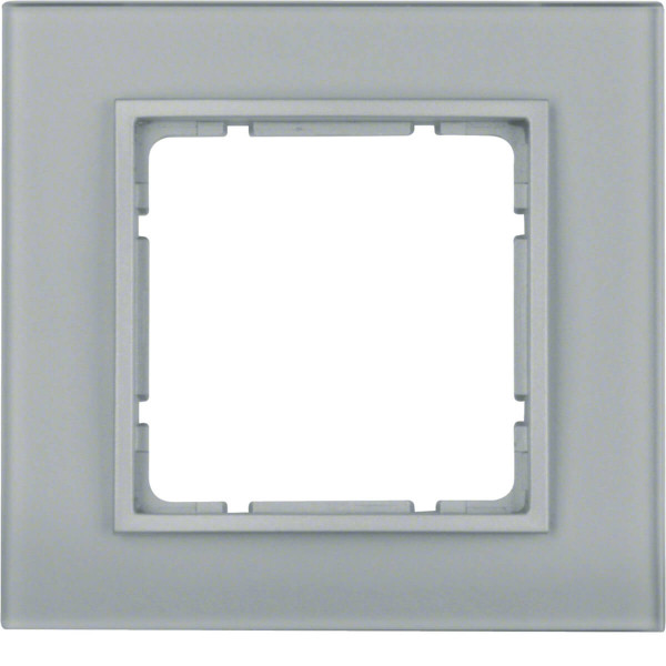 Berker 10116414 Glasrahmen 1fach. B.7. Glas alu/alu matt. lackiert