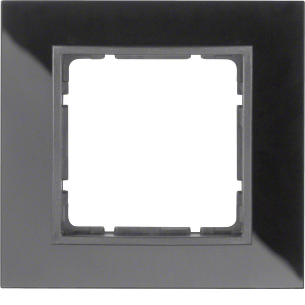 Berker 10116616 Glasrahmen 1fach. B.7. Glas schwarz/anthrazit matt