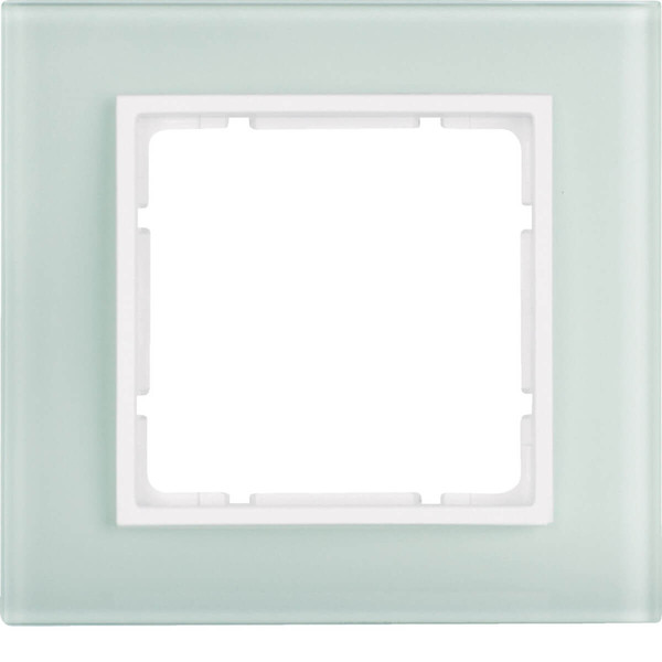 Berker 10116909 Glasrahmen 1fach. B.7. Glas polarweiß/polarweiß matt