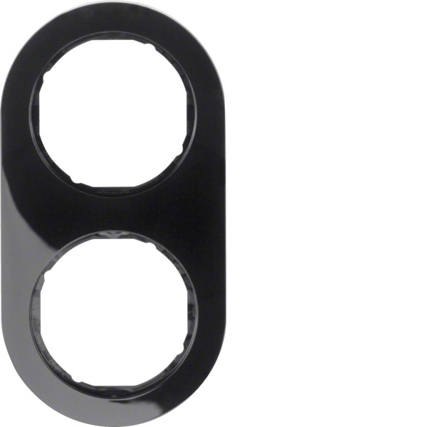 Berker 10122045 Rahmen 2fach Serie R.Classic schwarz. glänzend