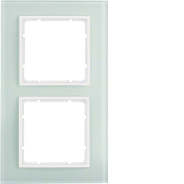 Berker 10126909 Glasrahmen 2fach. B.7. Glas polarweiß/polarweiß matt