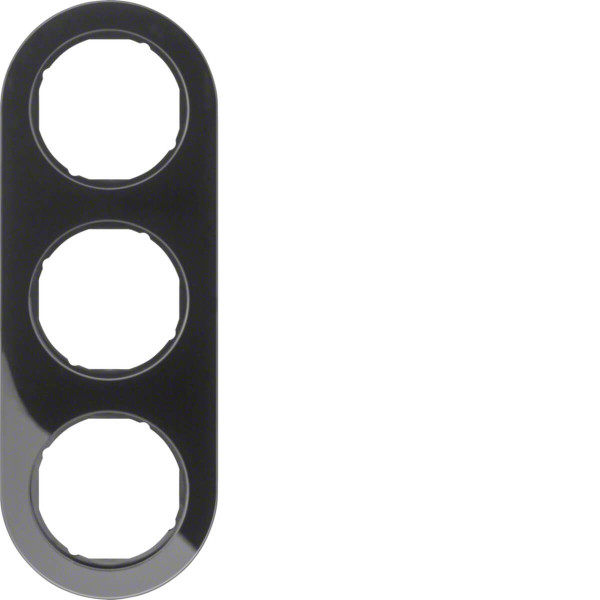 Berker 10132045 Rahmen 3fach Serie R.Classic schwarz. glänzend