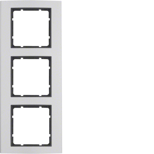 Berker 10133004 Rahmen 3fach. B.3. Alu/anthrazit matt. Aluminium eloxiert