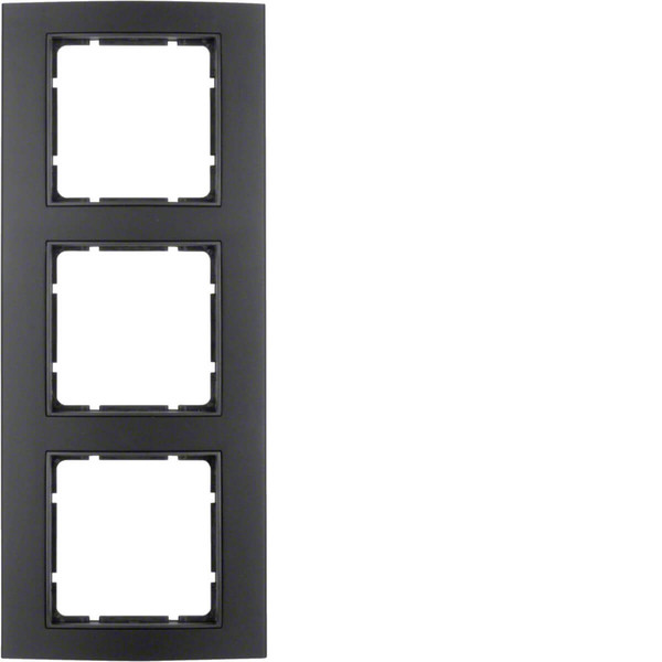 Berker 10133005 Rahmen 3fach B.3 Alu. schwarz/anthrazit