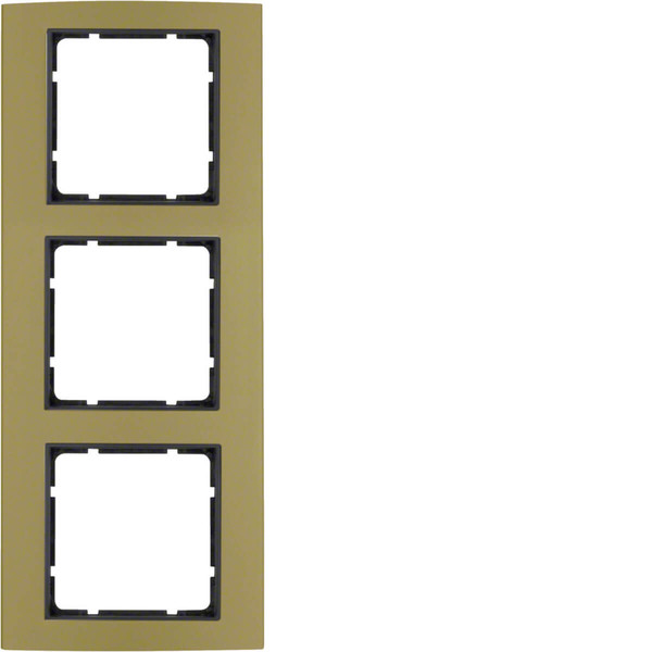 Berker 10133016 Rahmen 3fach B.3 Alu. gold/anthrazit