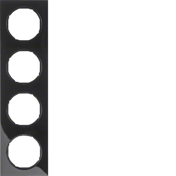 Berker 10142245 Rahmen 4fach R.3 schwarz. glänzend