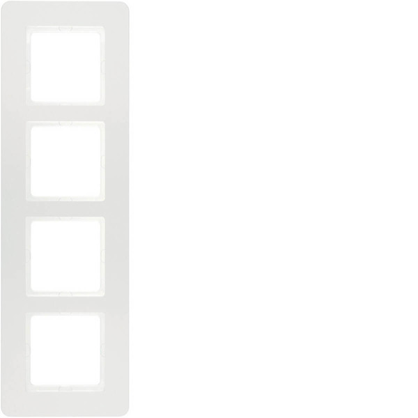Berker 10146189 Rahmen 4fach. Q.7. polarweiß samt
