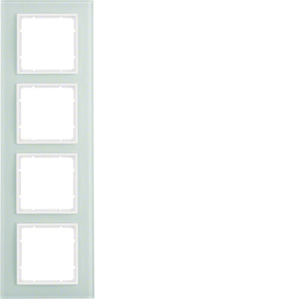 Berker 10146909 Glasrahmen 4fach B.7 polarweiß