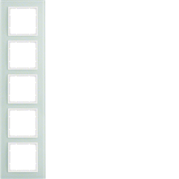 Berker 10156909 Glasrahmen 5fach B.7 polarweiß