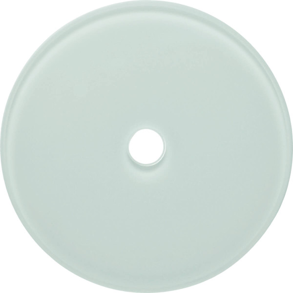 Berker 109009 Glasabdeckplatte für Drehschalter/-taster Serie Glas polarweiß