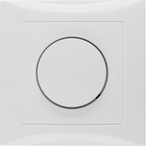 Berker 11308989 Abdeckplatte mit Regulierknopf für Drehdimmer S.1 polarweiß. glänzend