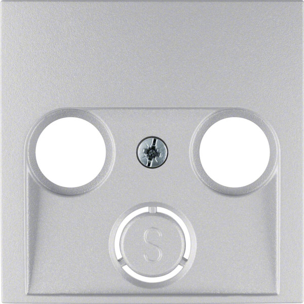 Berker 12031404 Zentralstück für Antennen-Steckdose 2- und 3Loch S.1/B.3/B.7 alu. matt