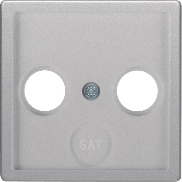 Berker 12036084 Zentralstück für Antennen-Steckdose 2- und 3Loch Q.x alu samt. lackiert