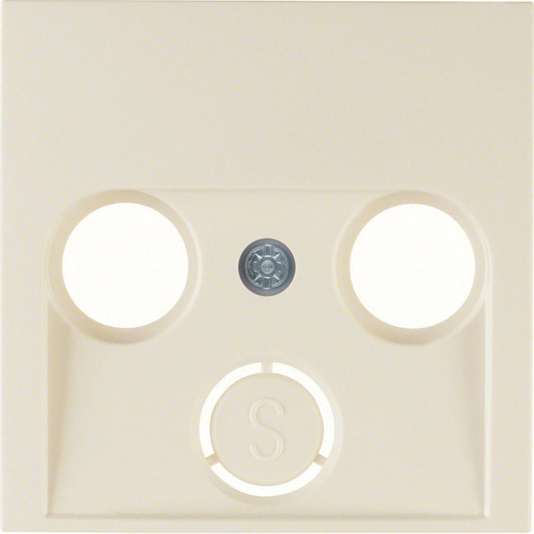 Berker 12038982 Zentralstück für Antennen-Steckdose 2- und 3Loch S.1/B.3/B.7 weiß. glänzend