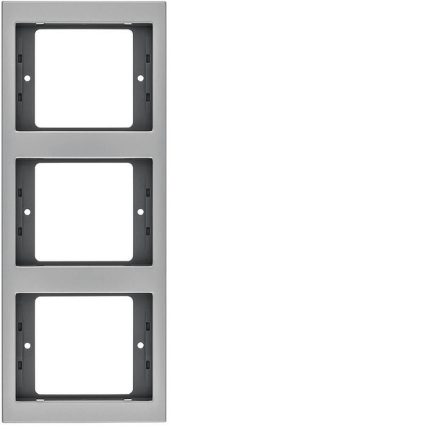 Berker 13337003 Rahmen 3fach senkrecht. K.5. Alu. Aluminium eloxiert