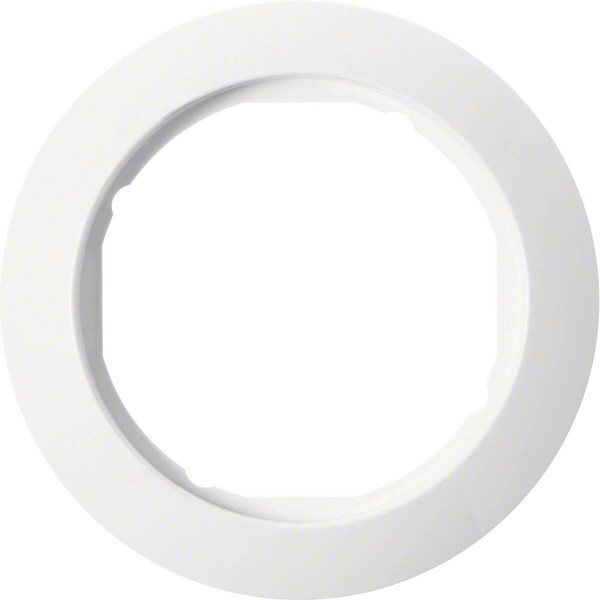 Berker 138209 Rahmen 1fach f. Zentralstück mit Ausschnitt Ø 58mm Serie 1930 polarweiß.glänzend