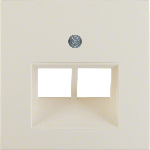 Berker 14098982 Zentralstück für UAE Steckdose 2fach S.1/B.3/B.7 weiß. glänzend
