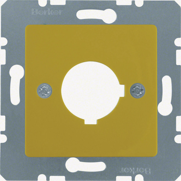 Berker 143207 Zentralplatte für Melde- und Befehlsgerät Ø 22.5 mm gelb. glänzend