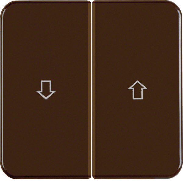 Berker 155221 Wippe 2fach mit Aufdruck Symbol Pfeil wg Up IP44 braun. glänzend