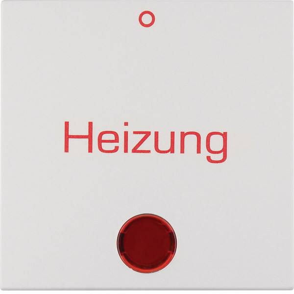 Berker 16218909 Wippe mit Linse und rotem Aufdruck Heizung und 0 S.1/B.3/B.7 polarweiss matt
