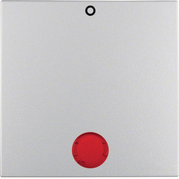 Berker 16241404 Wippe mit roter Linse und Aufdruck 0 S.1/B.3/B.7 alu. matt