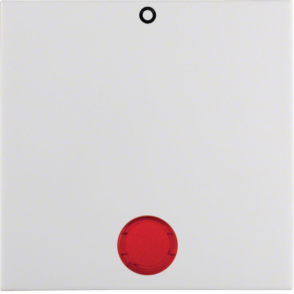 Berker 16248989 Wippe mit roter Linse und Aufdruck 0 S.1/B.3/B.7 polarweiß. glänzend