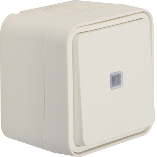 Berker 30763522 Wechselschalter beleuchtet AP W.1 polarweiß LT