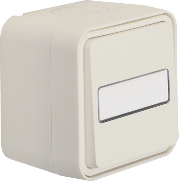 Berker 30763552 Wechselschalter mit Beschriftungsfeld AP W.1 polarweiß LT