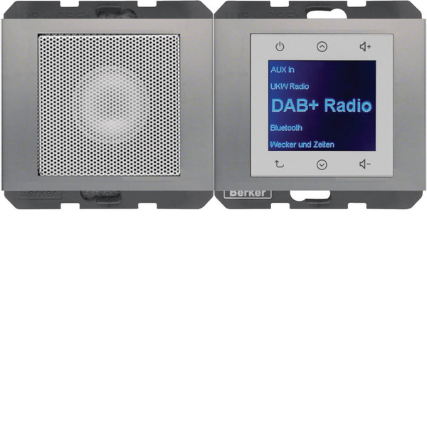 Berker 30807004 Radio Touch mit Lautsprecher DAB+. Bluetooth K.x edelstahl