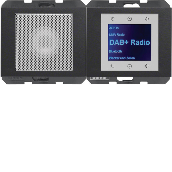 Berker 30807006 Radio Touch mit Lautsprecher DAB+. Bluetooth K.x anthrazit matt