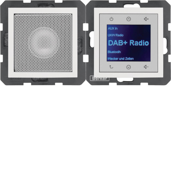 Berker 30808989 Radio Touch mit Lautsprecher DAB+. Bluetooth B.x polarweiss glänzend
