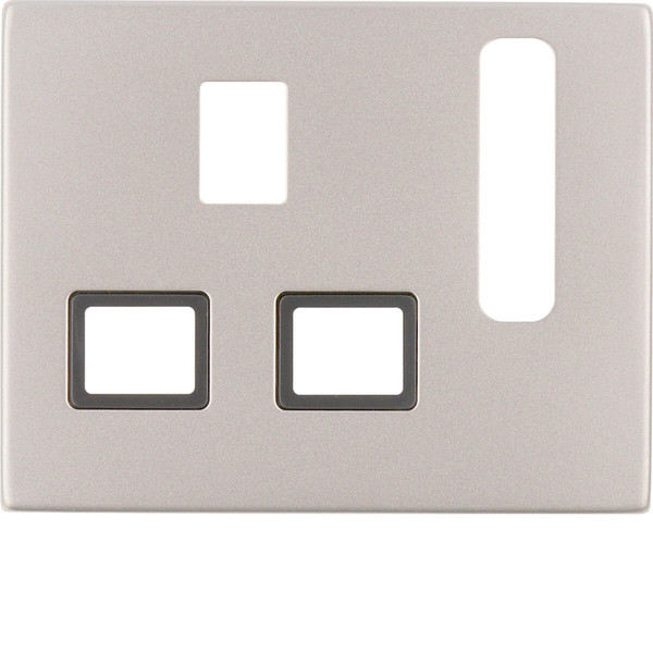 Berker 3313077014 Zentralstück für Steckdosen. British Standard abschaltbar K.5 Edelstahl