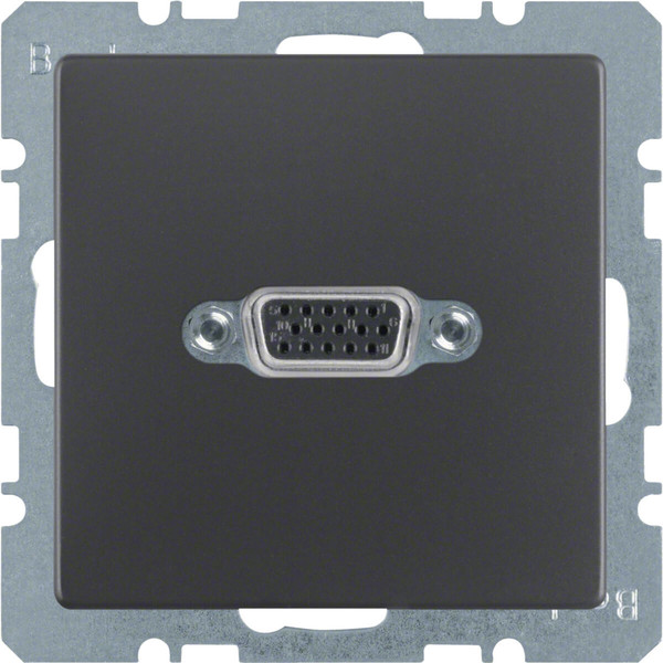 Berker 3315416086 VGA Steckdose mit Schraub-Liftklemmen Q.x anthrazit. samt