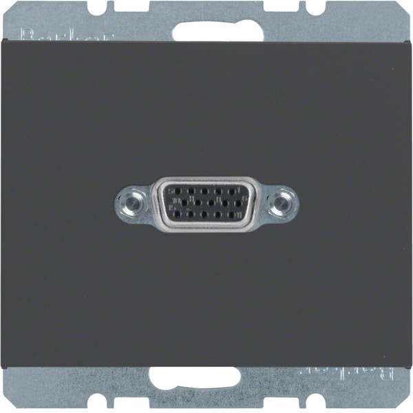 Berker 3315417006 VGA Steckdose mit Schraub-Liftklemmen K.1 anthrazit. matt