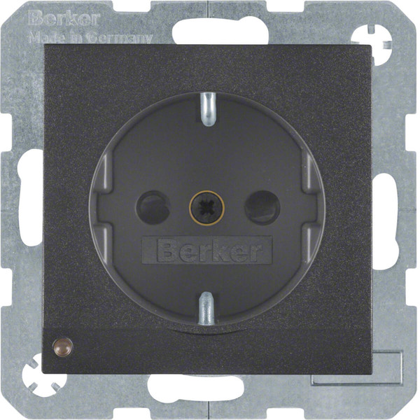 Berker 41091606 Steckdose Schuko mit LED-Orientierungslicht S.1/B.3/B.7 anthrazit. matt