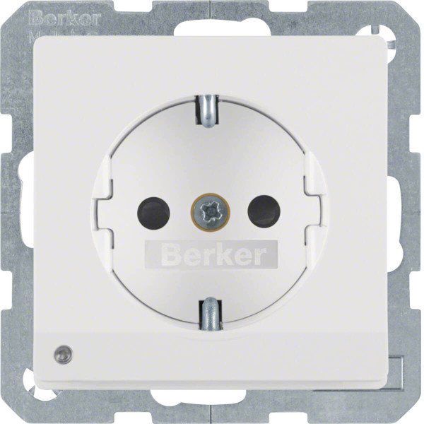 Berker 41096089 Steckdose Schuko mit LED-Orientierungslicht Q.x polarweiß. samt