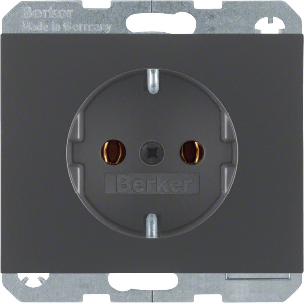 Berker 41157006 Steckdose Schuko K.1 anthrazit. matt