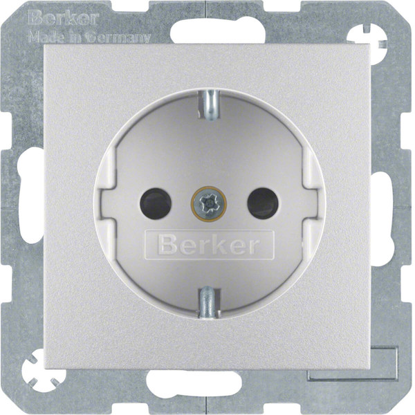 Berker 41231404 Steckdose Schuko mit erhöhtem Berührungsschutz S.1/B.3/B.7 alu matt. lackiert