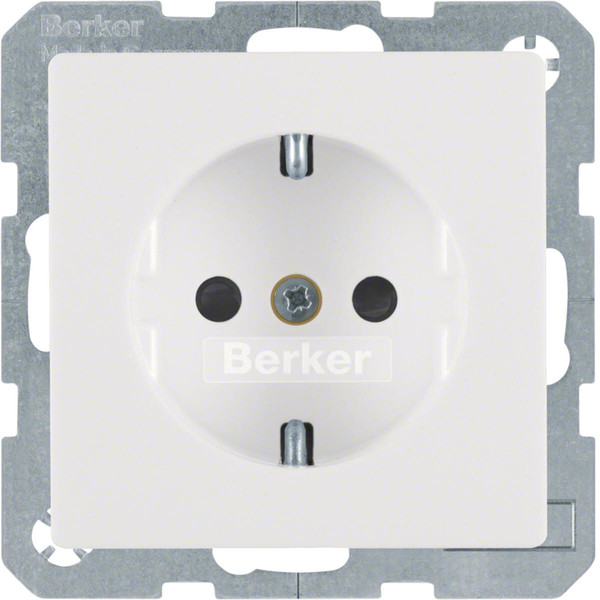 Berker 41236089 Steckdose Schuko mit erhöhtem Berührungsschutz Q.x polarweiß samt