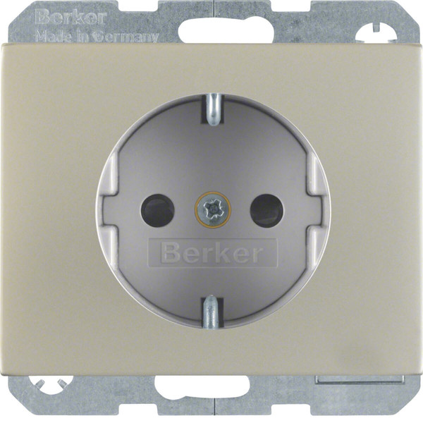 Berker 41357004 Steckdose Schuko mit erhöhtem Berührungsschutz K.5 Edelstahl Rostfrei
