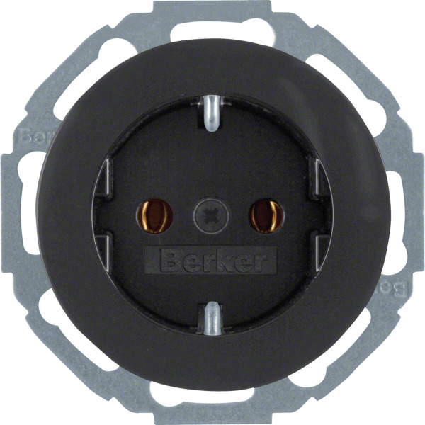 Berker 41452045 Steckdose Schuko Serie R.Classic schwarz. glänzend