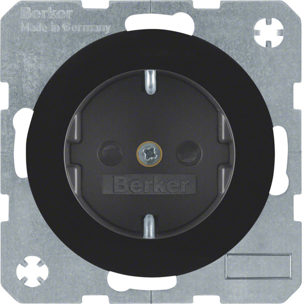 Berker 47232045 Steckdose Schuko mit erhöhtem Berührungsschutz R.1/R.3 schwarz. glänzend