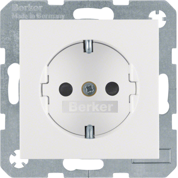 Berker 47238989 Steckdose Schuko mit erhöhtem Berührungsschutz S.1/B.3/B.7 polarweiß. glänzend