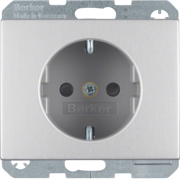 Berker 47357003 Steckdose Schuko mit erhöhtem Berührungsschutz K.5 Alu