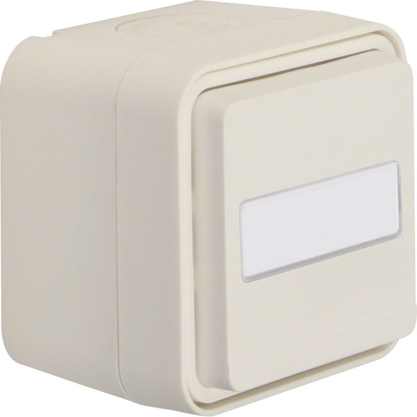 Berker 47413512 Steckdose Schuko mit Klappdeckel und Beschriftungsfeld AP W.1 polarweiß