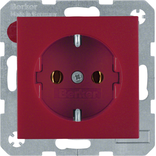 Berker 47431912 Steckdose Schuko S.1/B.3/B.7 rot. matt